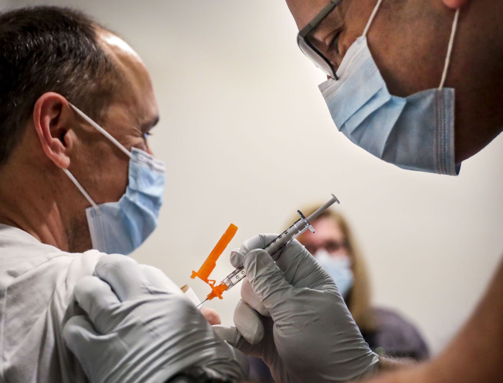 First responders receive first doses